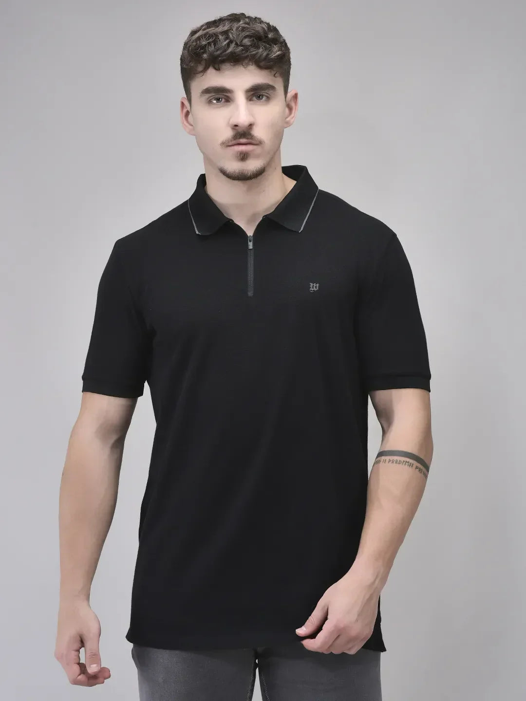 Woods Black Polo Oversized T-Shirt