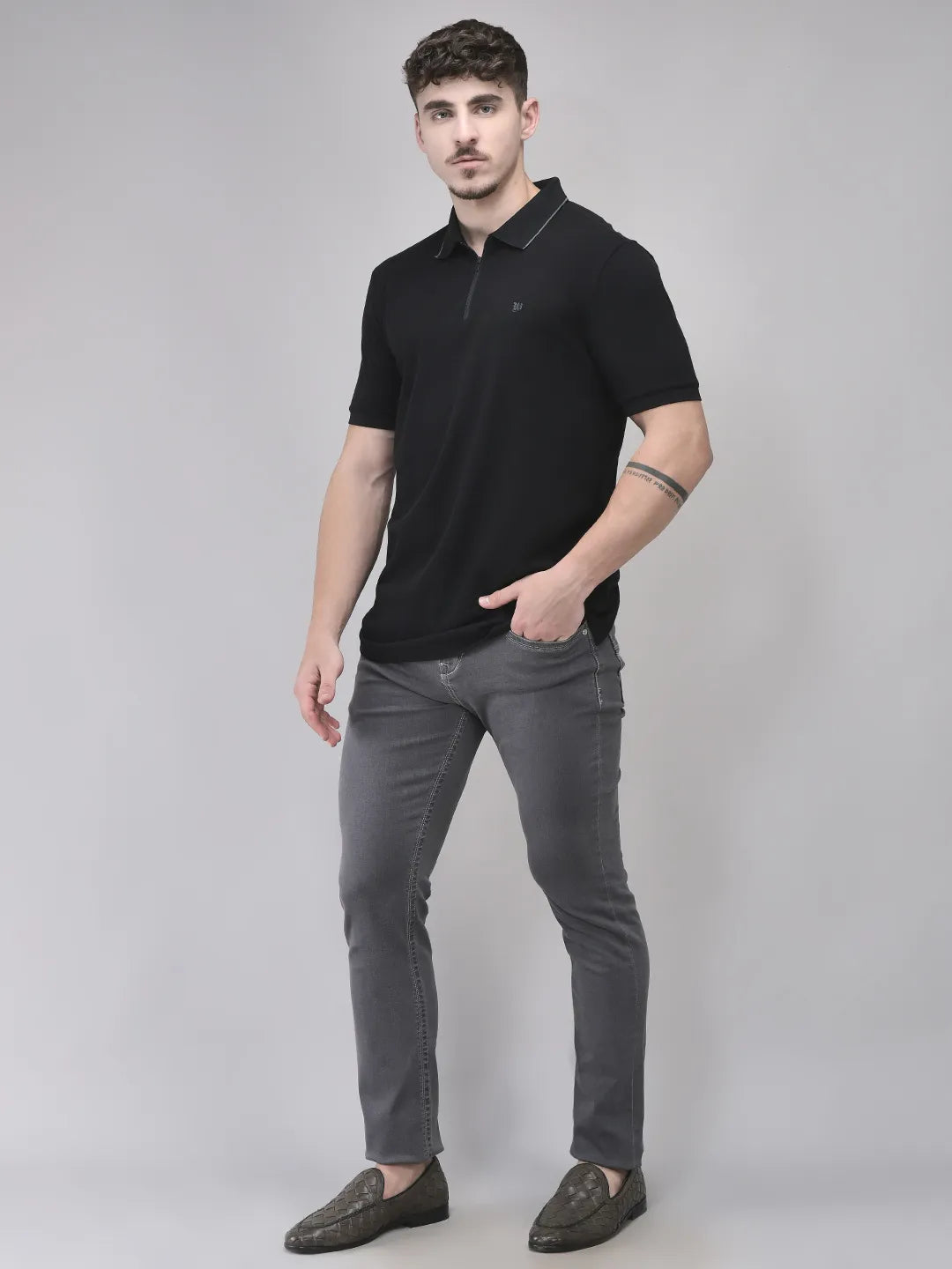 Woods Black Polo Oversized T-Shirt